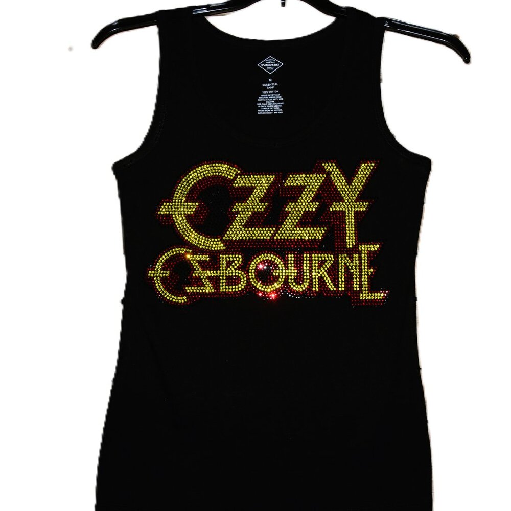 Ozzy Osbourne  Rhinestone bling sleeveless tank   XS,S,M,L,XL,XXL, … - Picture 3 of 12